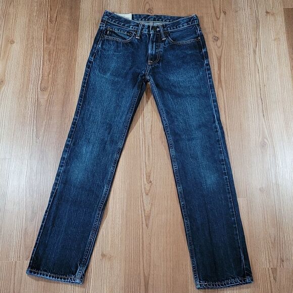 🔹️Abercrombie & Fitch Blue Dark Wash Skinny Leg Jeans Size Youth 16 - Picture 2 of 9